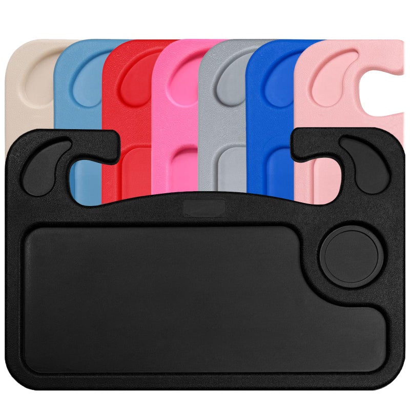 lebogner Steering Wheel Desk Tray for Eating, Laptops - Hooks Onto Most Vehicle Steering Wheels, Road Trip Accessory, Car Table - Image 1